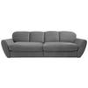 BIGSOFA Flachgewebe Dunkelgrau  - Dunkelgrau/Schwarz, MODERN, Kunststoff/Textil (290/96/113cm) - Cantus