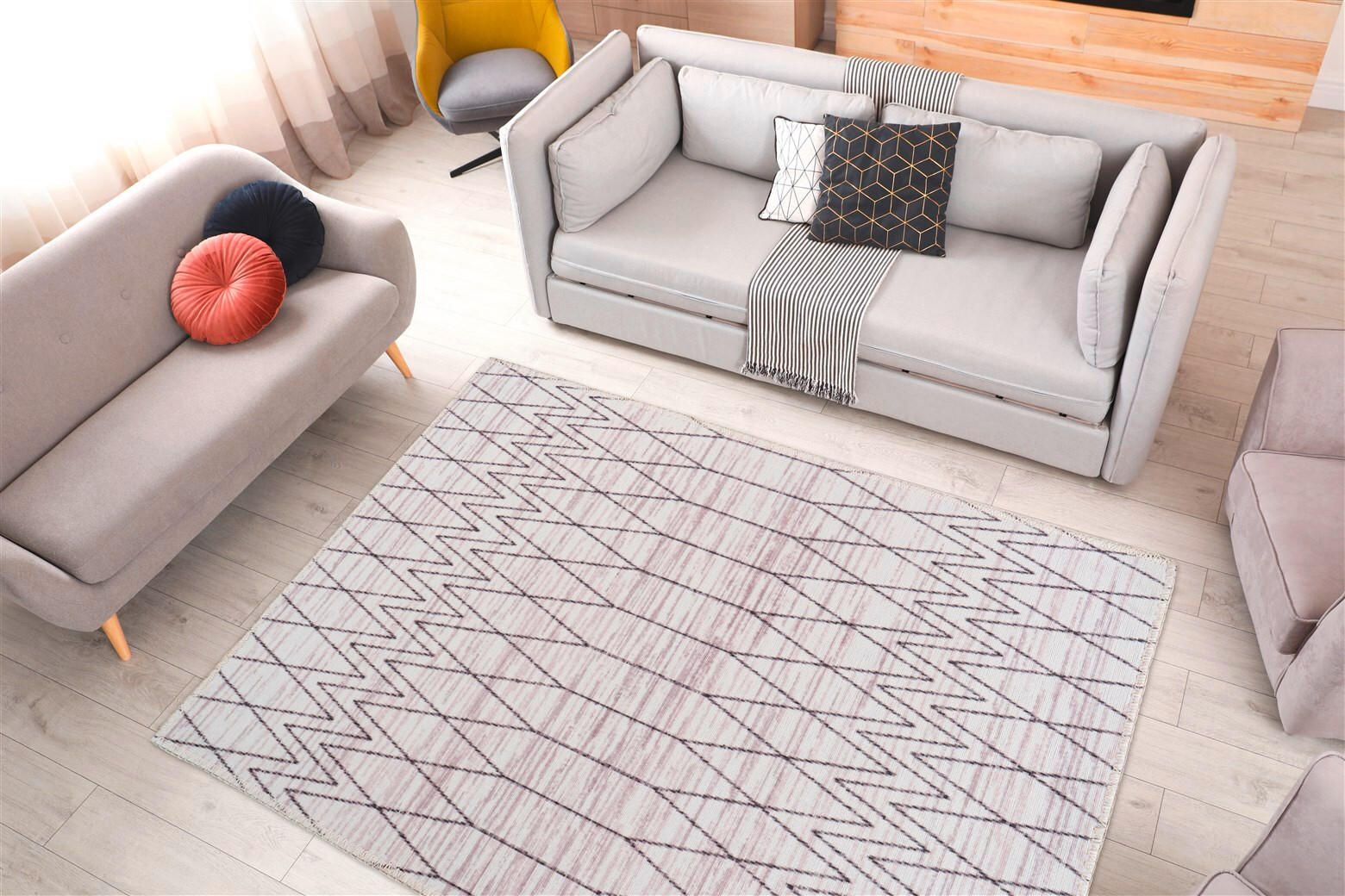 FLACHWEBETEPPICH 120/180 cm Grau  - Grau, Basics, Textil (120/180cm) - Novel