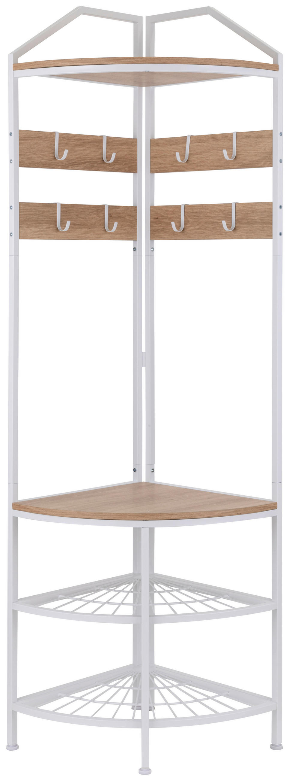 GARDEROBE  in 46/180/46 cm  - Eichefarben/Weiß, Design, Holzwerkstoff/Metall (46/180/46cm) - MID.YOU