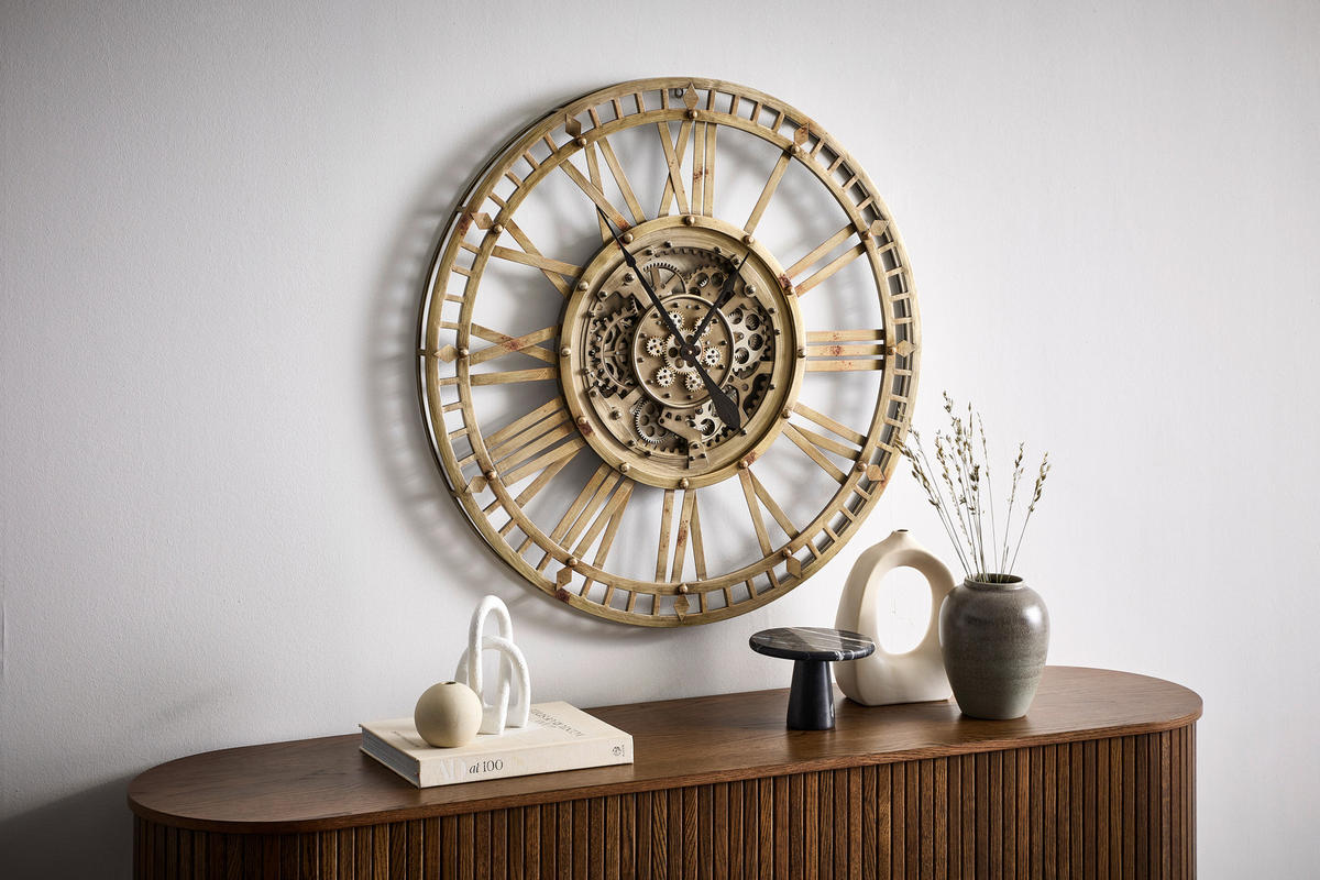 WANDUHR  Rostfarben  - Rostfarben, Trend, Kunststoff/Metall (90/6/90cm) - Landscape