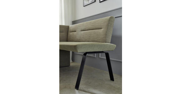 ECKBANK Flachgewebe Grün, Schwarz - Schwarz/Grün, Design, Textil/Metall (142/142cm) - Venda