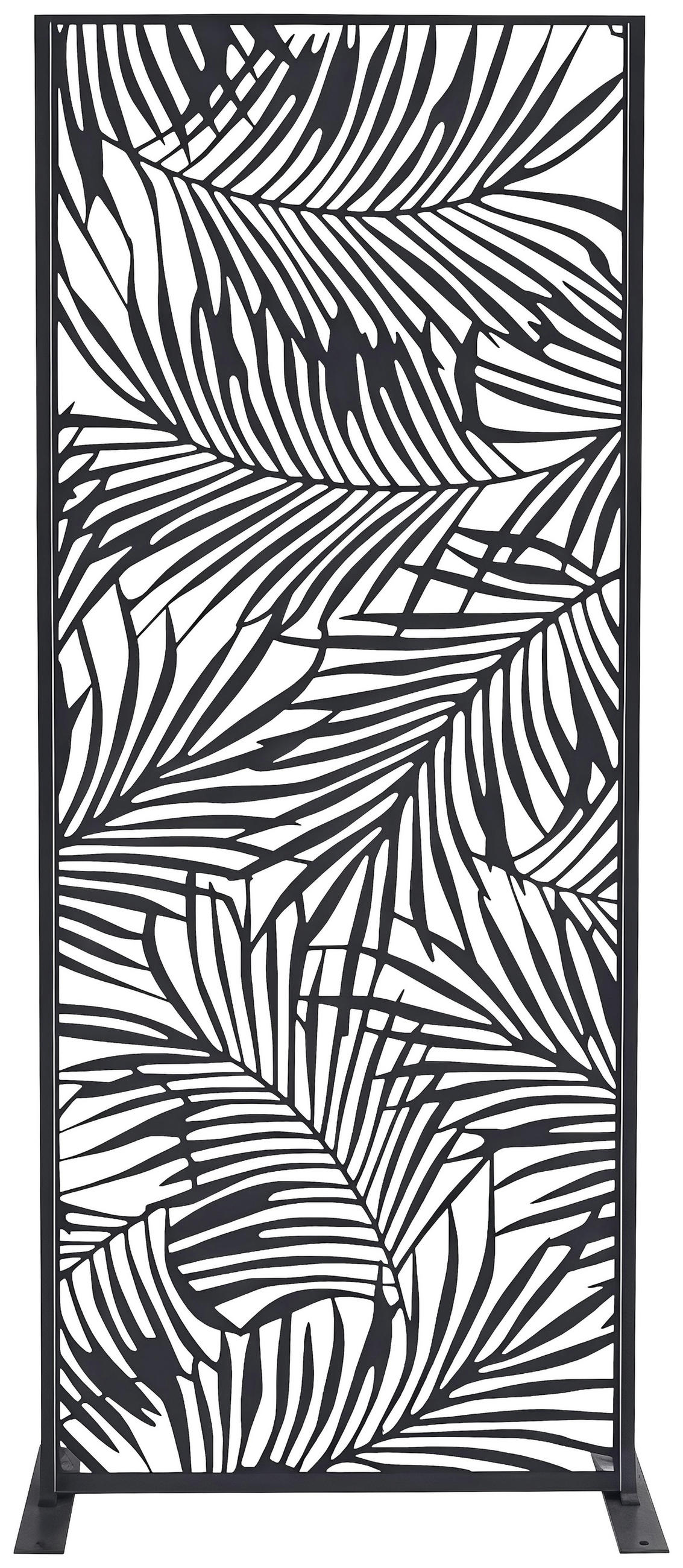 SICHTSCHUTZ - Schwarz, MODERN, Metall (50/150cm) - Prestige Home