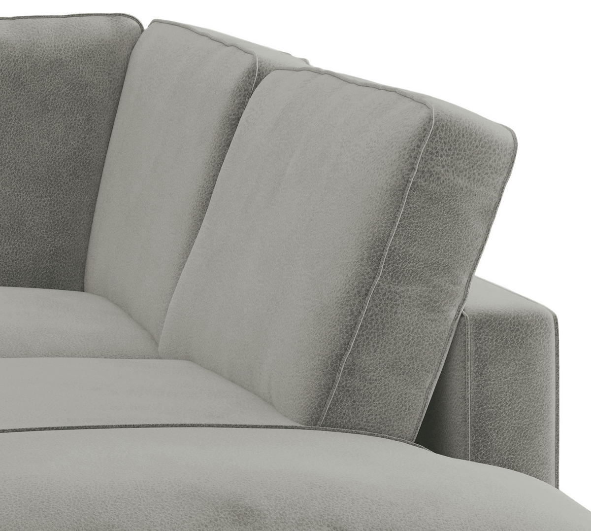 ECKSOFA in Flachgewebe Grau  - Champagner/Schwarz, Design, Textil/Metall (250/202cm) - Livetastic