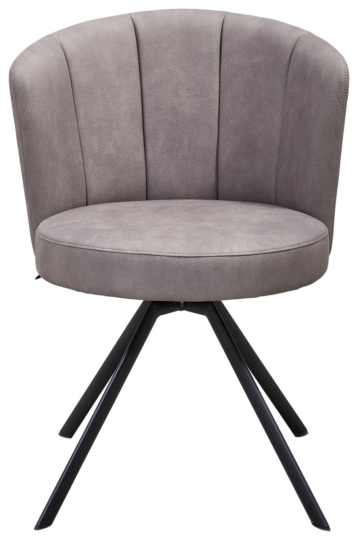 STUHL Mikrofaser Anthrazit, Grau  - Anthrazit/Grau, Design, Textil/Metall (62/83/64cm) - Venjakob
