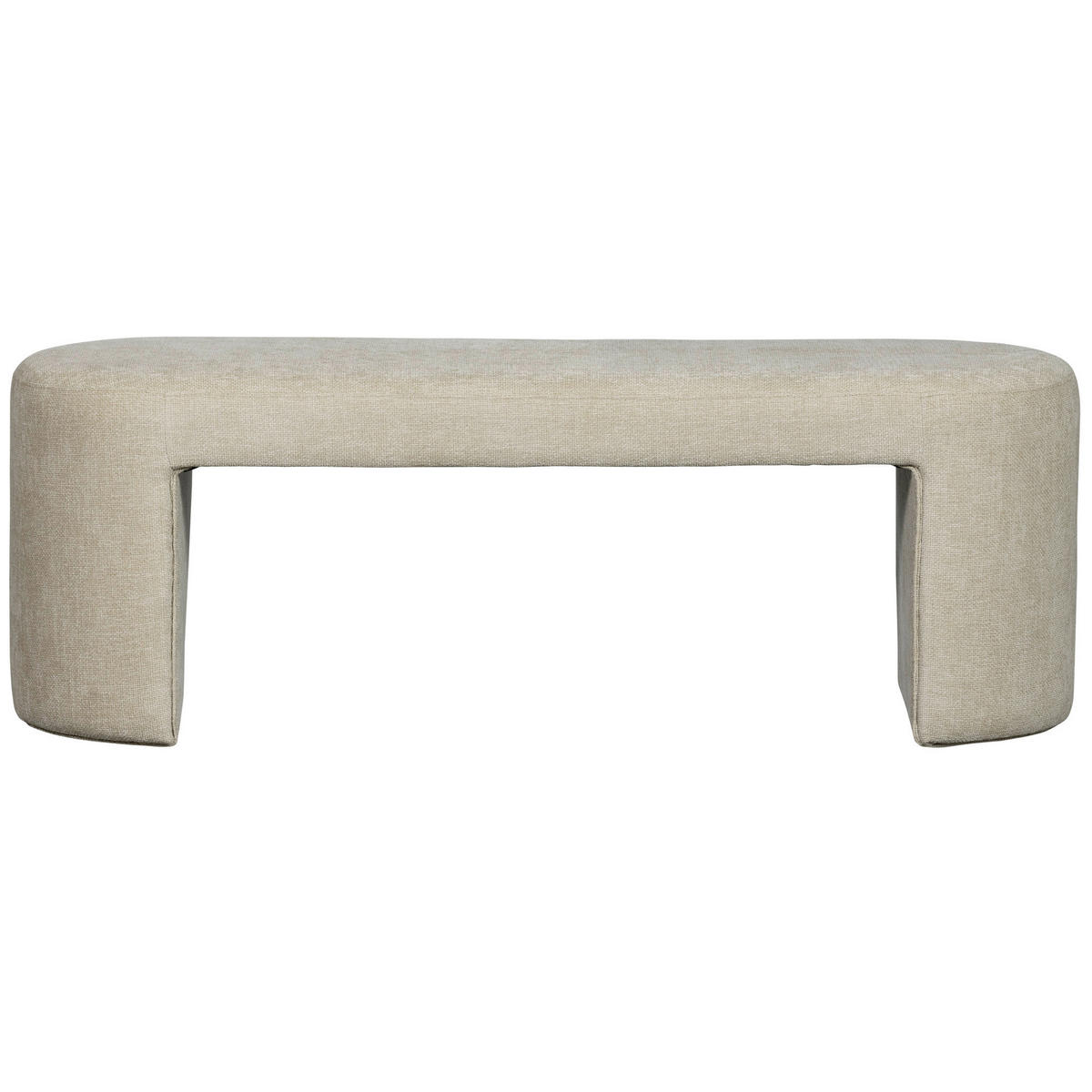 SITZBANK 130/46/46 cm Chenille Naturfarben  - Naturfarben, KONVENTIONELL, Textil (130/46/46cm) - Carryhome