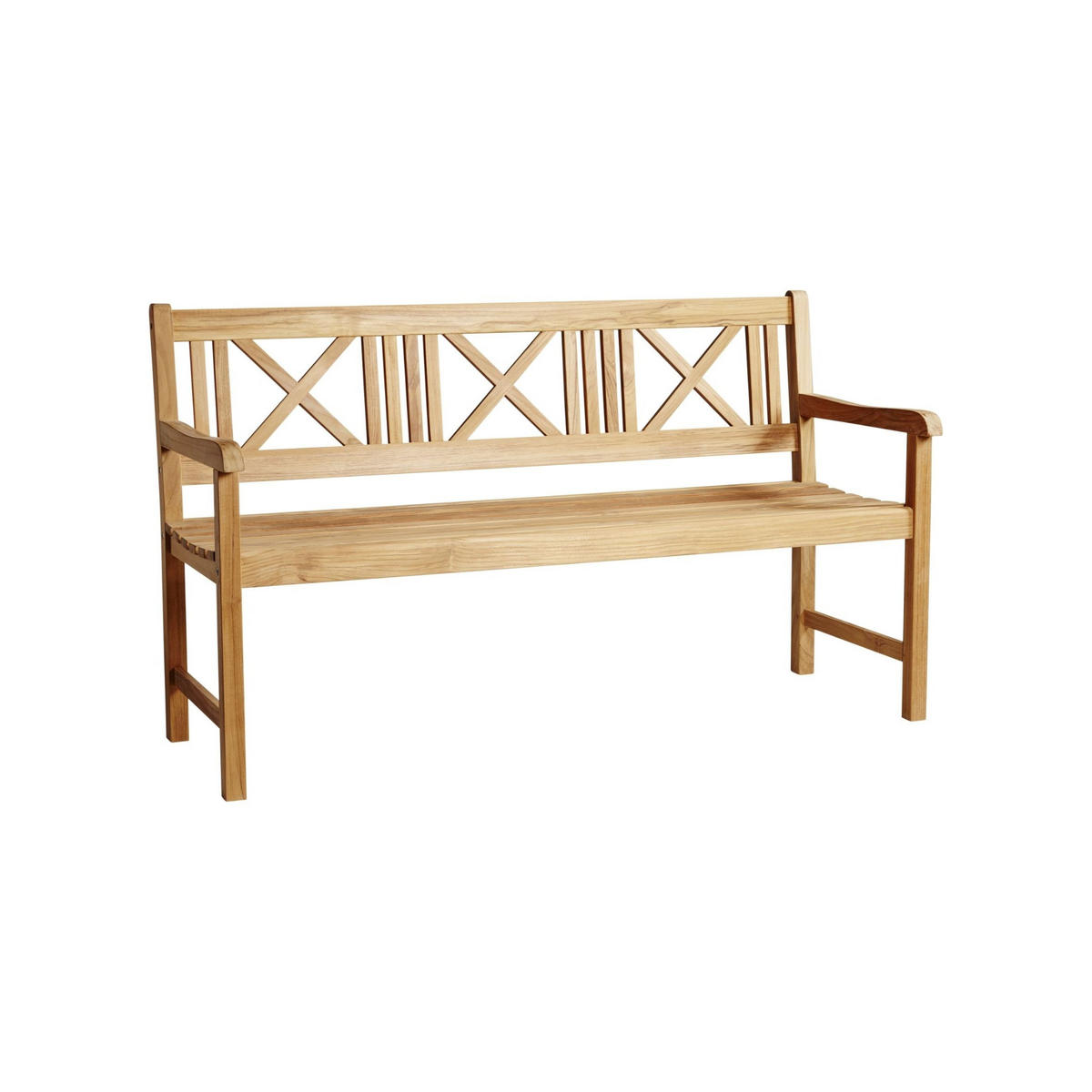 GARTENBANK 58/89/150 cm Teakholz   - Naturfarben/Teakfarben, Natur, Holz (58/89/150cm) - Gardenson