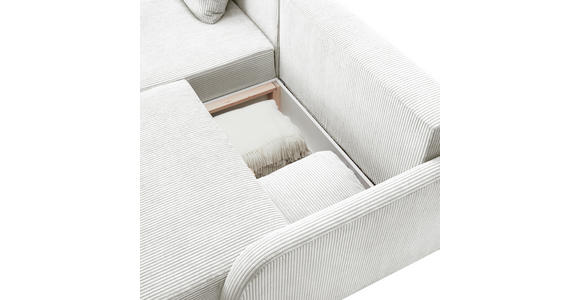 ECKSOFA  in Cord Naturfarben  - Schwarz/Naturfarben, KONVENTIONELL, Kunststoff/Textil (217/146cm) - Carryhome
