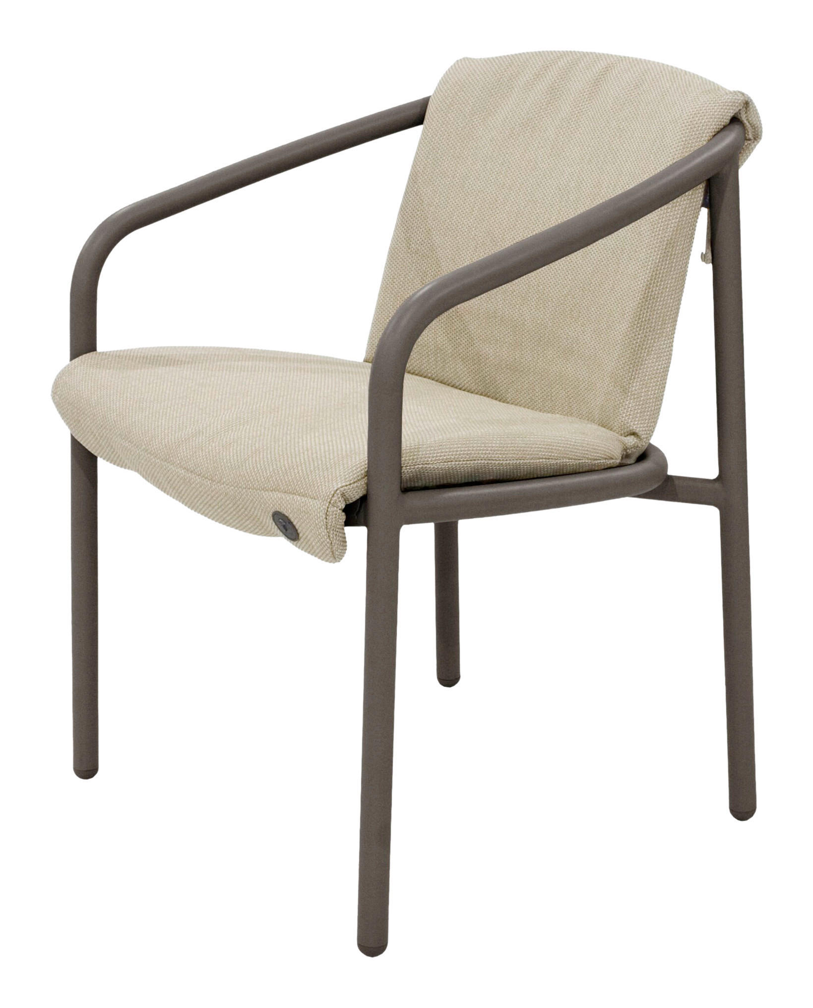 GARTENSESSEL Aluminium Beige, Graubraun  - Beige/Graubraun, Basics, Textil/Metall (60/62/79cm) - Joop!