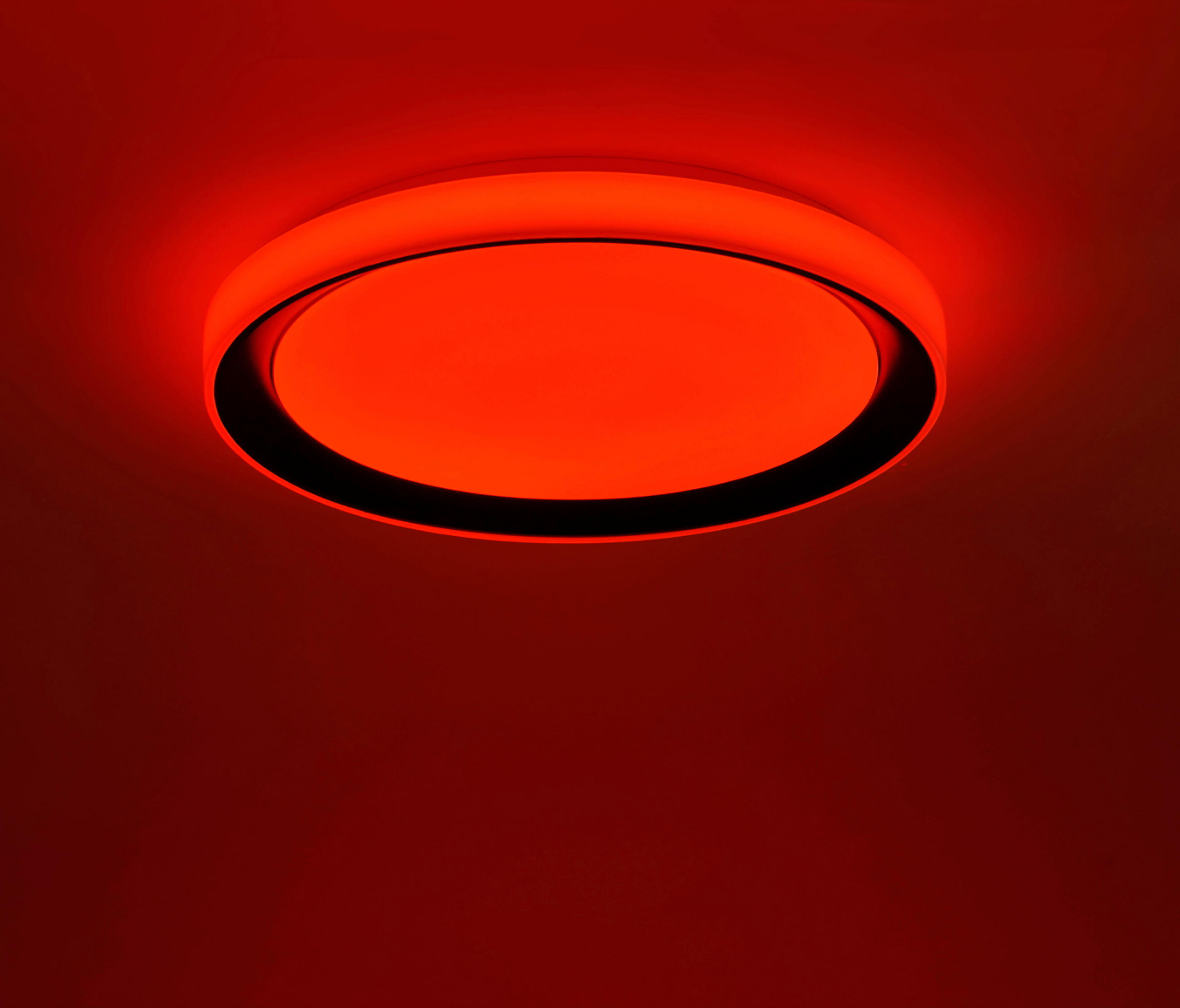 LED-DECKENLEUCHTE LOLASMART-DISC  Smart 51/7,5 cm   - Schwarz, Design, Kunststoff/Metall (51/7,5cm)