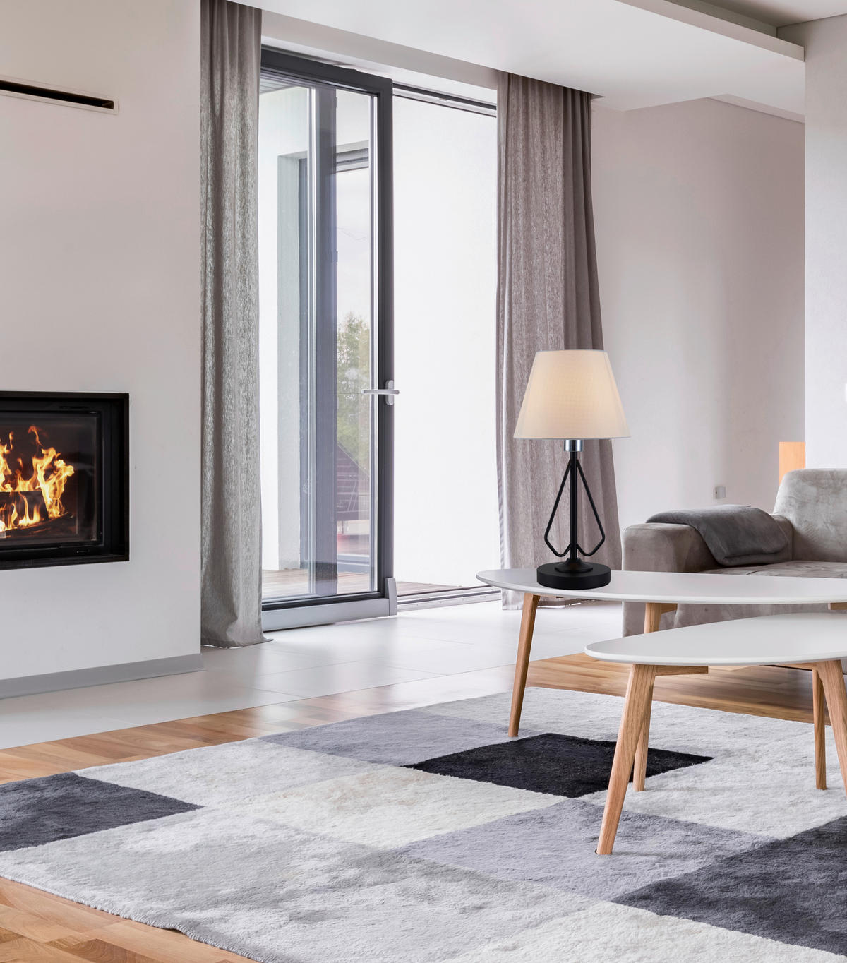 BORDSLAMPA Morley 16/25/26 cm   - vit/svart, Basics, metall/plast (16/25/26cm)