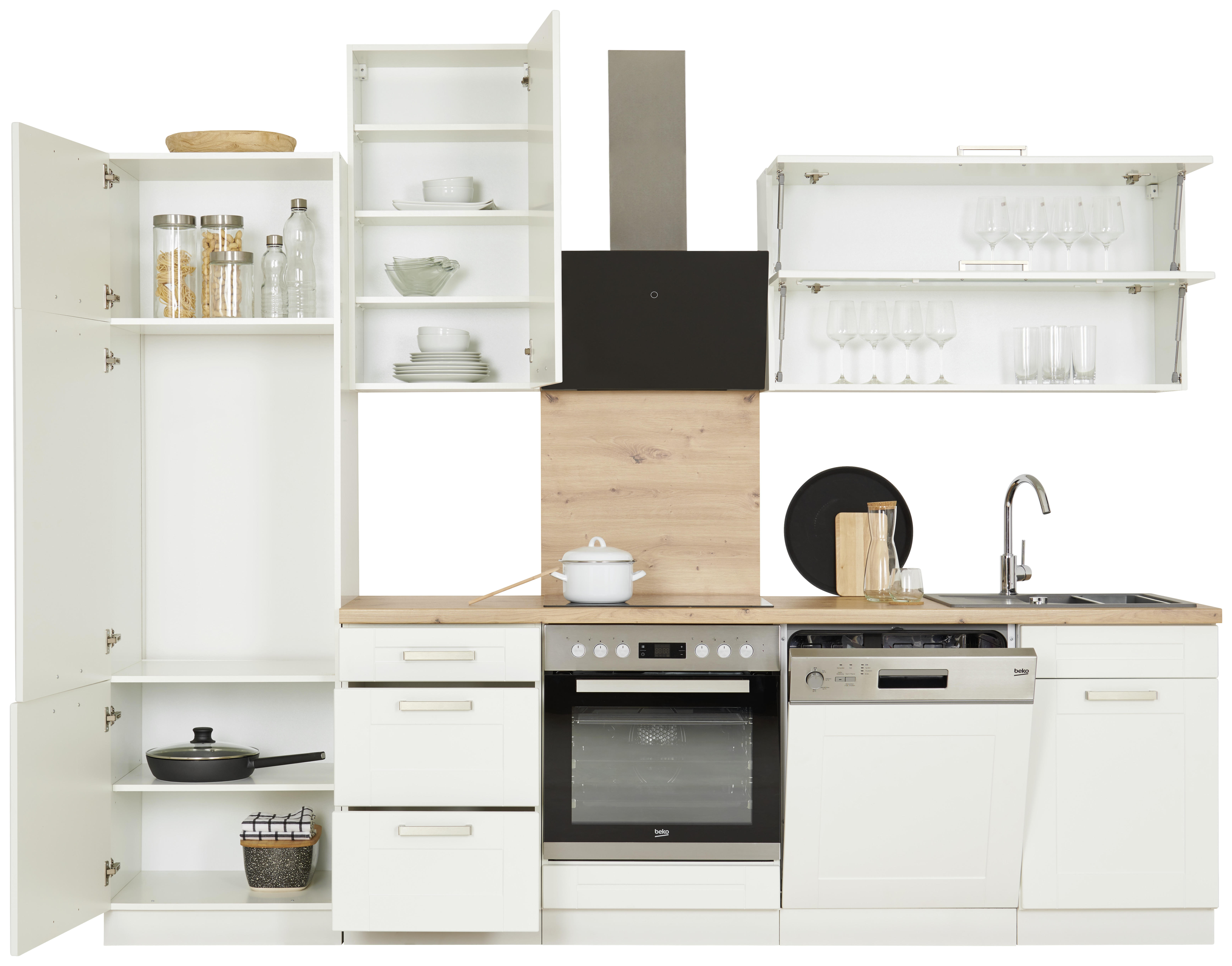 Küchenkombination 280 cm Weiß   - Weiß, ROMANTIK / LANDHAUS (280cm) - Ondega