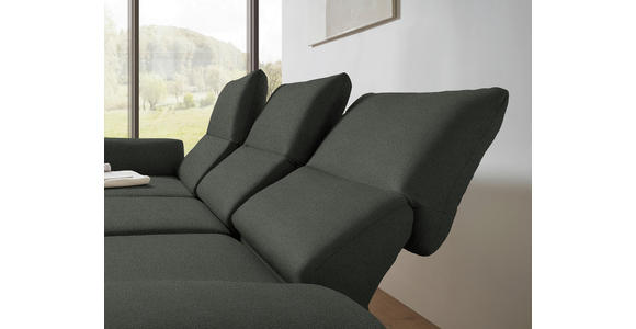 ECKSOFA  in Flachgewebe Grün  175-224/255-365 cm  - Schwarz/Grün, Design, Textil/Metall (175-224/255-365cm) - Dieter Knoll