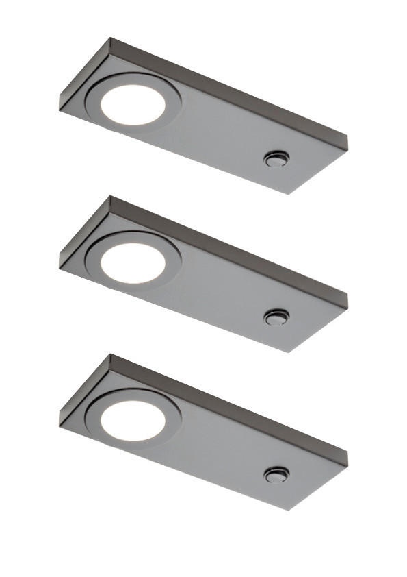 UNTERBAULEUCHTEN-SET - Schwarz, Basics, Metall (20,6/7,2/1,6cm) - HKT