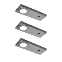 UNTERBAULEUCHTEN-SET - Schwarz, Basics, Metall (20,6/7,2/1,6cm) - HKT