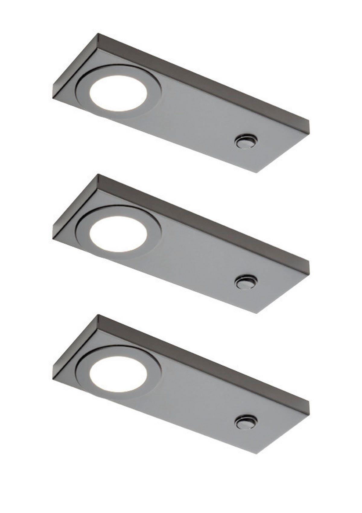 UNTERBAULEUCHTEN-SET - Schwarz, Basics, Metall (20,6/7,2/1,6cm) - HKT