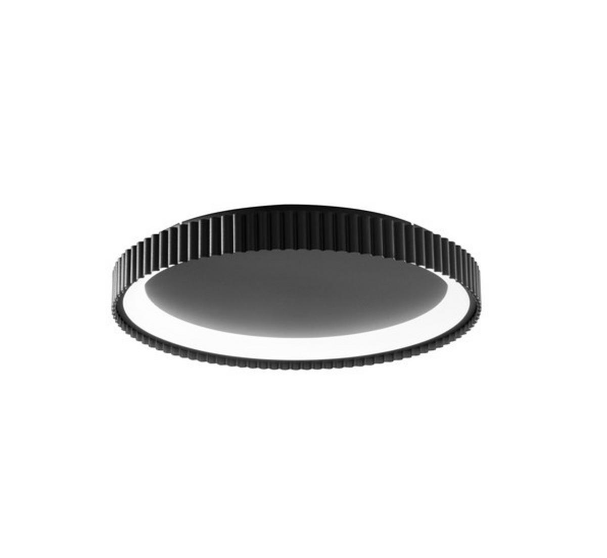 LED-DECKENLEUCHTE Luce Ambiente e Design 49/7,5 cm   - Weiß Hochglanz/Schwarz, Design, Kunststoff/Metall (49/7,5cm)