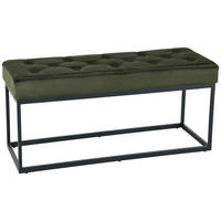 ŠATNÍ LAVICE, 103/47/38 cm - černá/zelená, Design, kov/textil (103/47/38cm) - MID.YOU