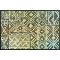 FUSSMATTE 50/75 cm Aztec Nomad  - Beige, Design, Kunststoff/Textil (50/75cm) - wash+dry