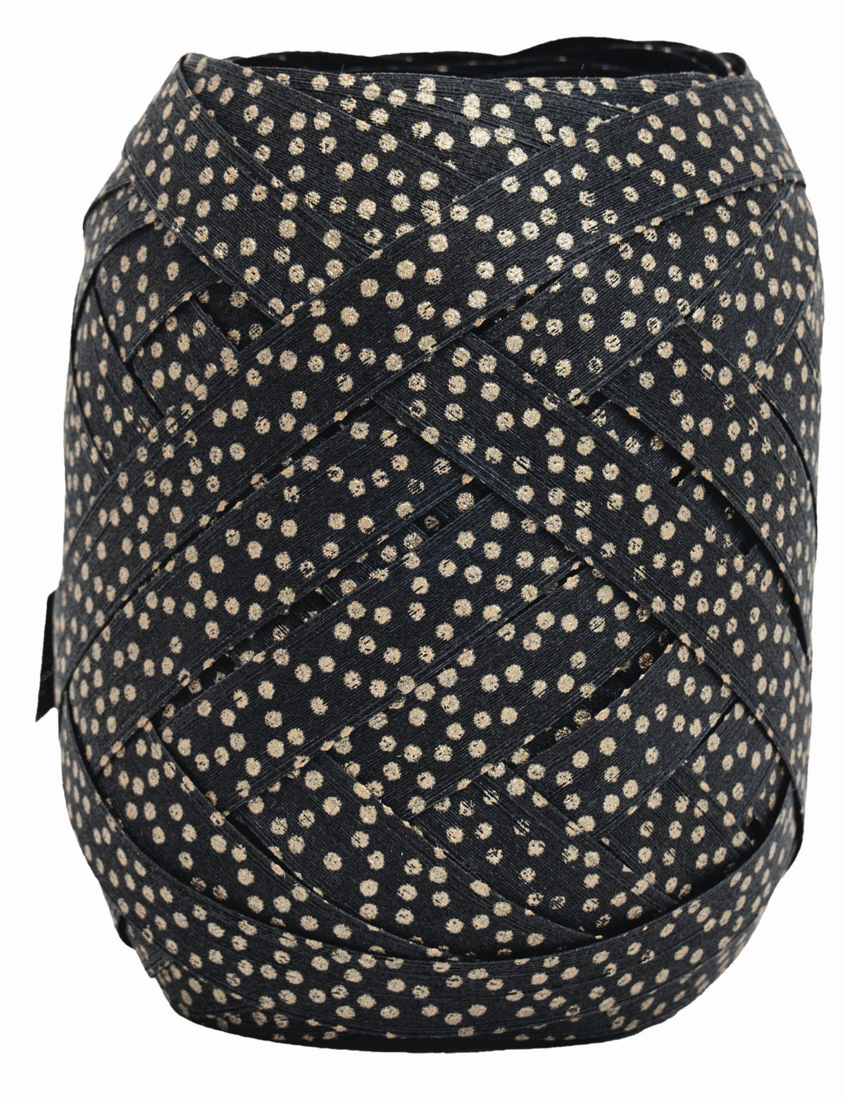 GESCHENKBAND  - Goldfarben/Schwarz, Trend, Textil (6/8/6cm)