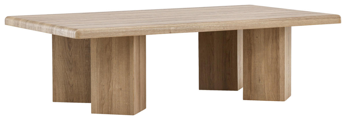 COUCHTISCH Pappel furniert 140/80/40 cm quadratisch Hellbraun  - Hellbraun, Design, Holz (140/80/40cm) - Livetastic