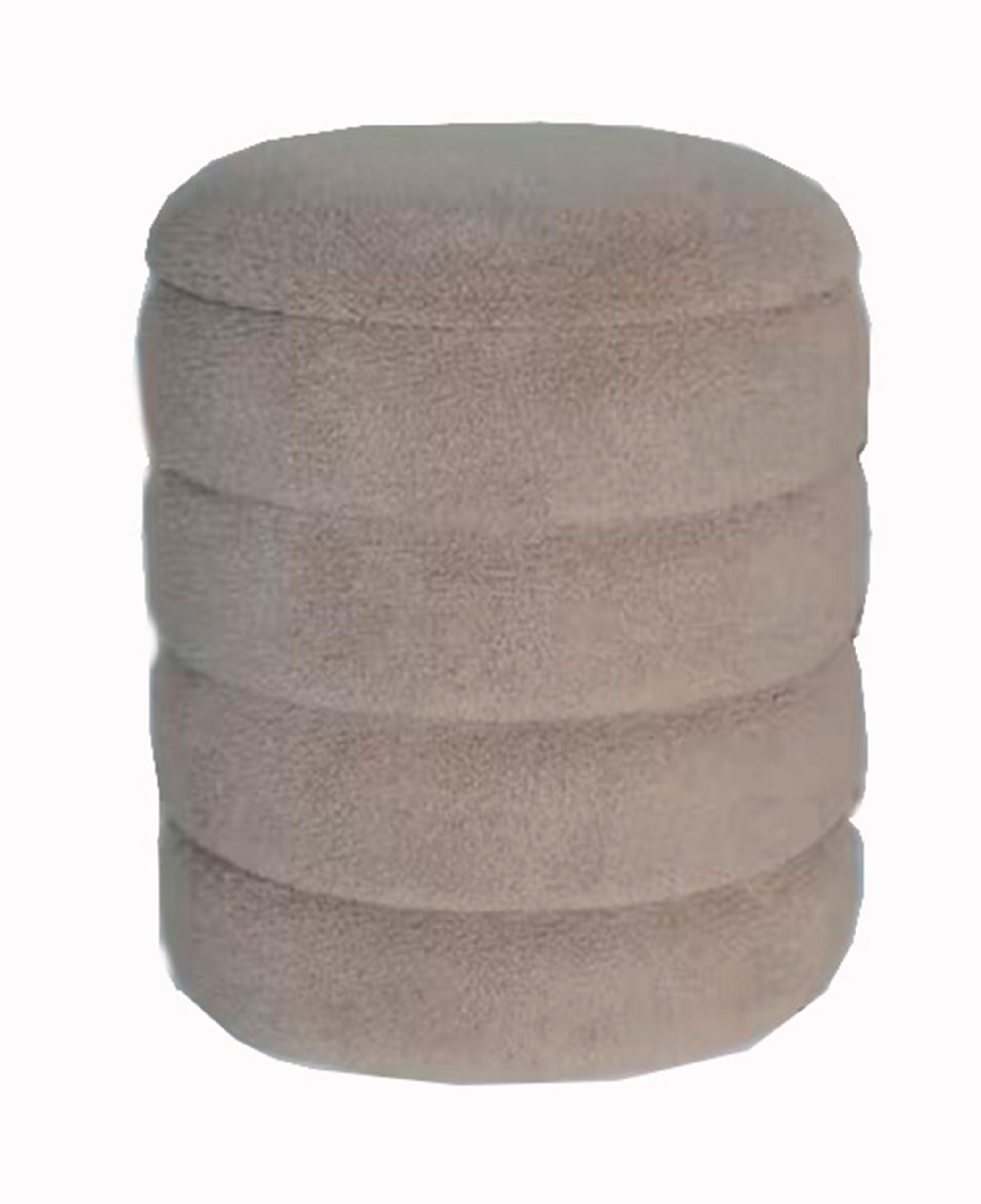 HOCKER in Kunststoff, Textil, Holzwerkstoff Khaki  - Khaki, Trend, Holzwerkstoff/Kunststoff (43/52cm) - Ambia Home