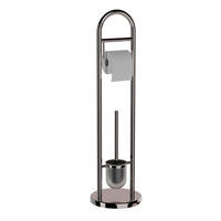 WC-BÜRSTENKOMBINATION in Metall  Kunststoff   - Chromfarben/Transparent, Basics, Kunststoff/Metall (20,5/80/20,5cm) - Sadena