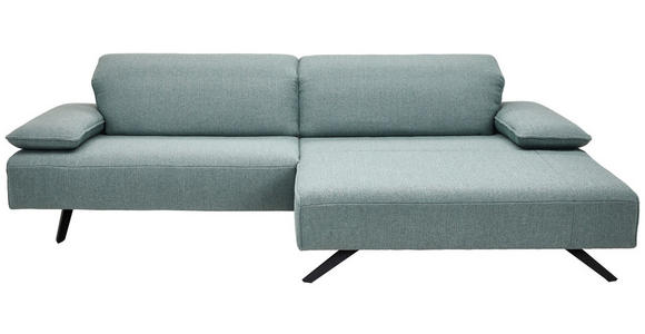 ECKSOFA Petrol Flachgewebe  - Anthrazit/Petrol, Design, Textil (280/164cm) - Ambiente