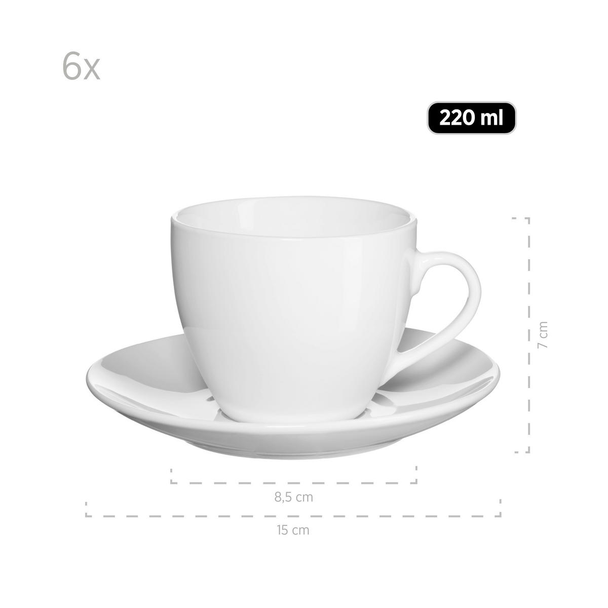 KOMBISERVICE ALESIA 62-teilig  - Weiss, Basics, Keramik - Mäser