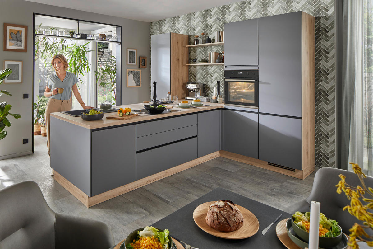 BUCĂTĂRIE LA COMANDĂ   - ardeziu, Design, material pe bază de lemn - Celina