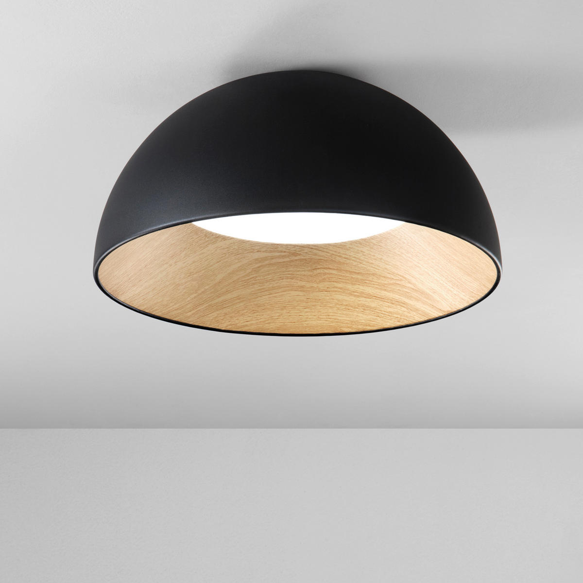 LED-DECKENLEUCHTE Luce Ambiente e Design 50/29 cm   - Schwarz/Weiß, KONVENTIONELL, Kunststoff/Metall (50/29cm)