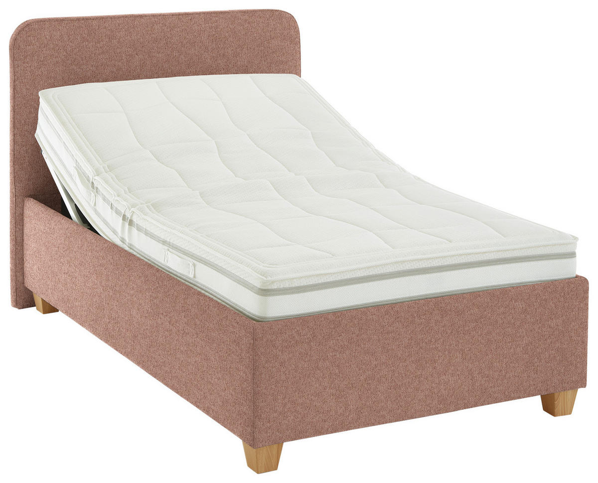 POLSTERBETT 120/200 cm  in Rostfarben  - Weiss/Rostfarben, Konventionell, Holz/Textil (120/200cm) - Beldomo - Sleep