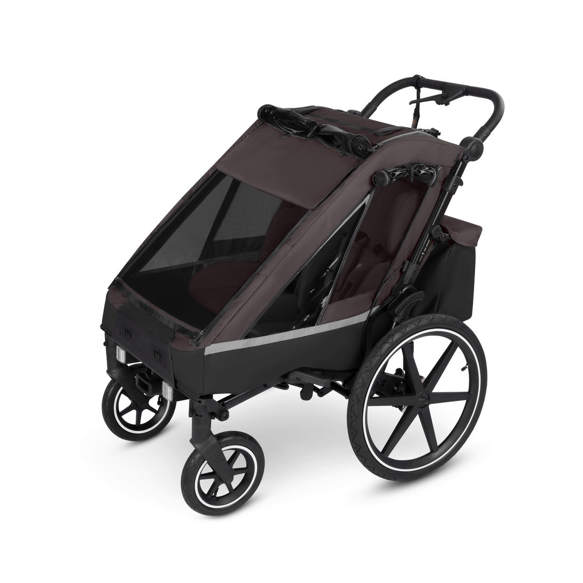 FAHRRADANHÄNGER   Tour 2  - Graubraun, Basics, Textil (81/53/56cm) - ABC Design