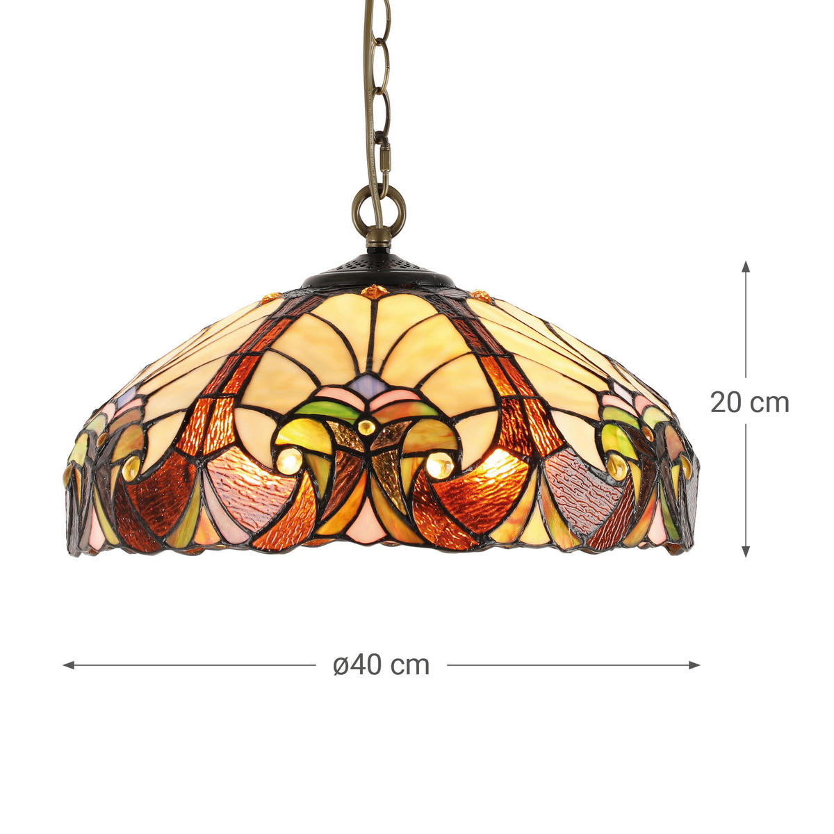 FÜGGŐLÁMPA  - többszínű, Basics, Üveg (28/46.5/46.5cm)