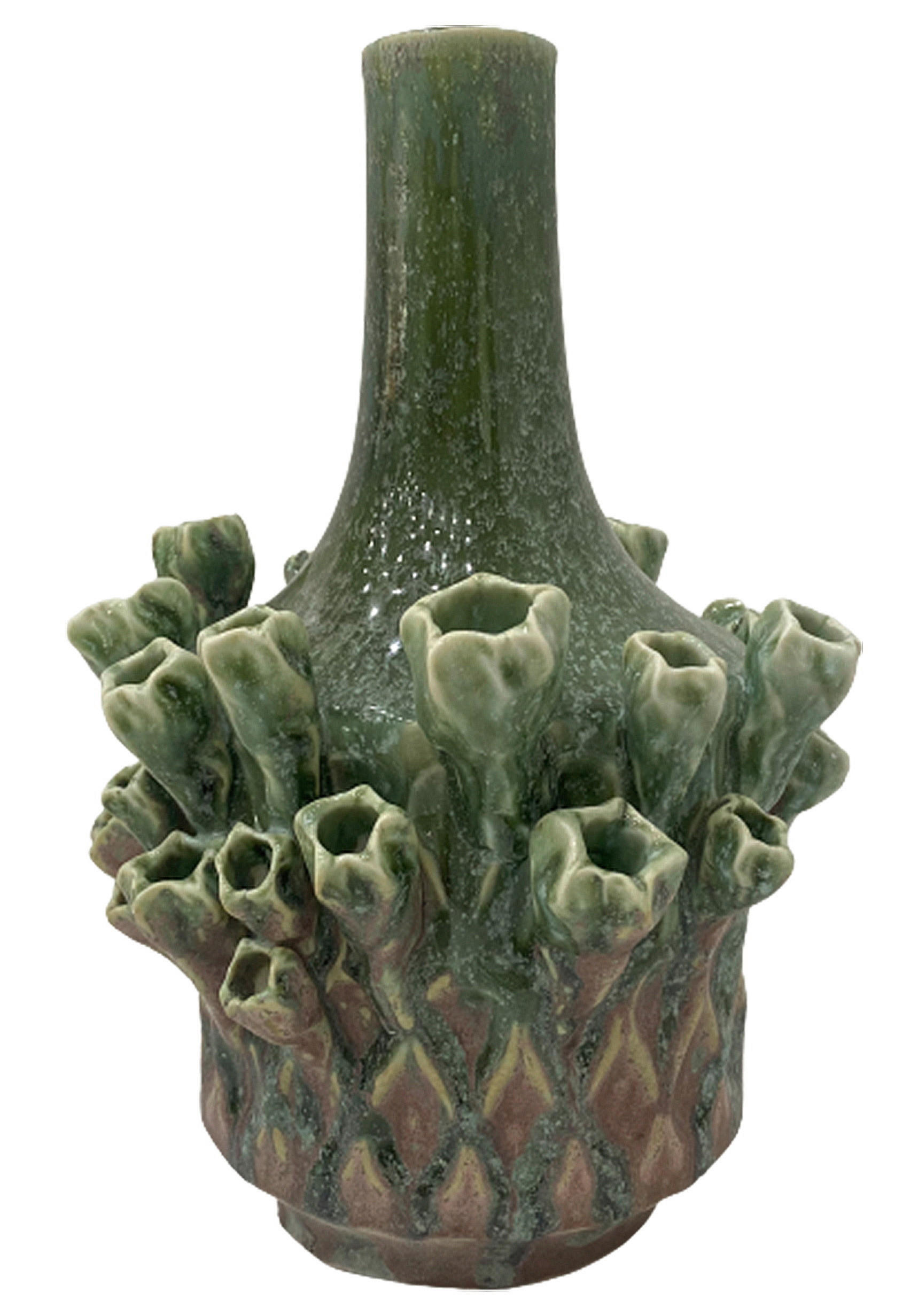 Vază 26.5 cm  - verde, Lifestyle, ceramică (17,2/26,5cm)