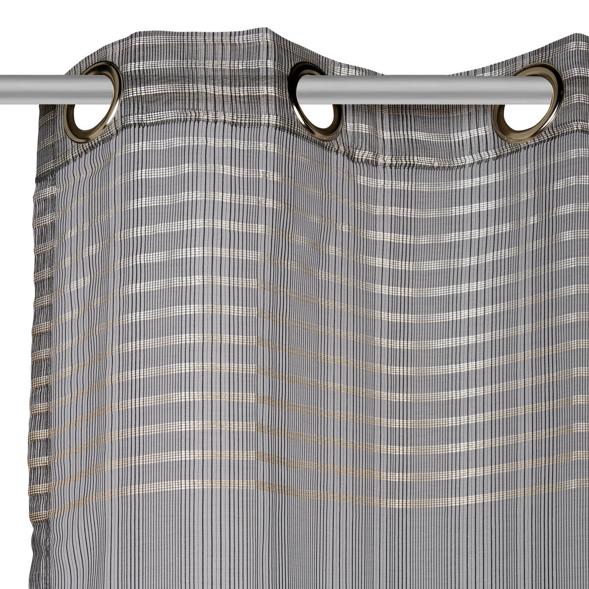ÖSENSCHAL Dark Stripe halbtransparent 140/245 cm   - Anthrazit, Design, Textil (140/245cm) - Esposa