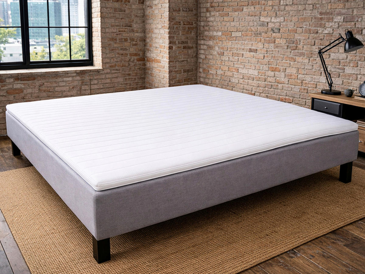 BÄDDMADRASS 160/200 cm  höjd ca 6 cm  - vit, Modern, textil (160/200cm) - Livetastic