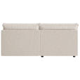 ECKSOFA Creme Cord Zierkissen, Rückenkissen, Schlaffunktion, Rücken echt  - Creme/Schwarz, MODERN, Kunststoff/Textil (153/200cm) - Xora