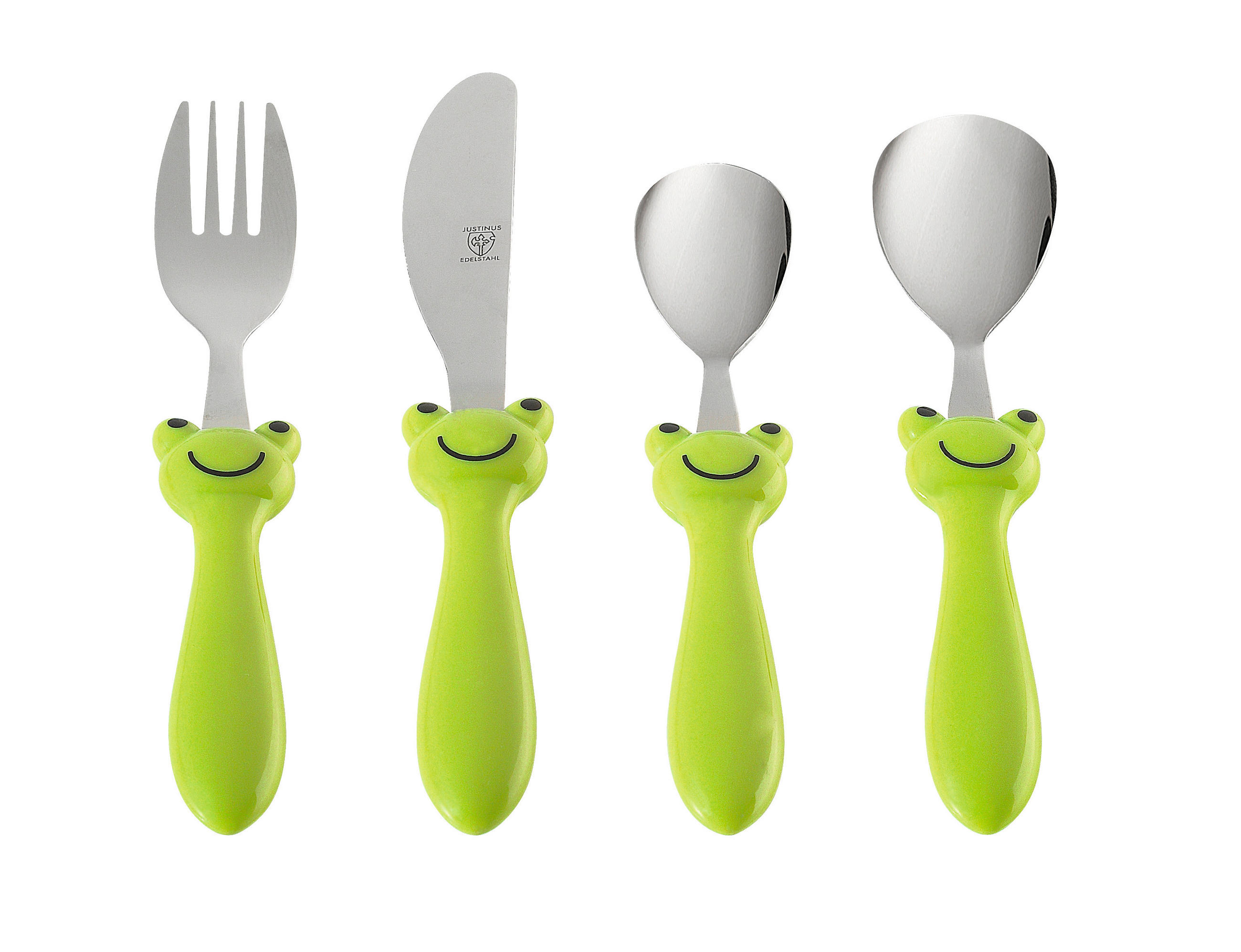 KINDERBESTECK - Grün, Basics, Kunststoff/Metall (22cm) - Justinus