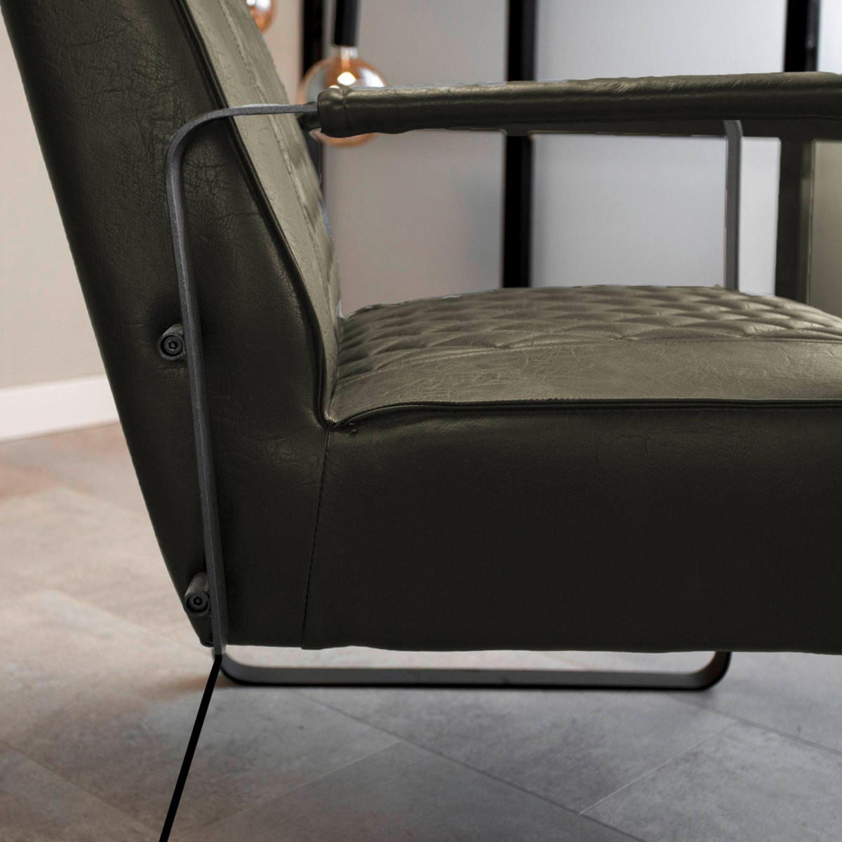 SESSEL in Mikrofaser Grün  - Schwarz/Grün, MODERN, Textil/Metall (65/82/76cm) - MID.YOU