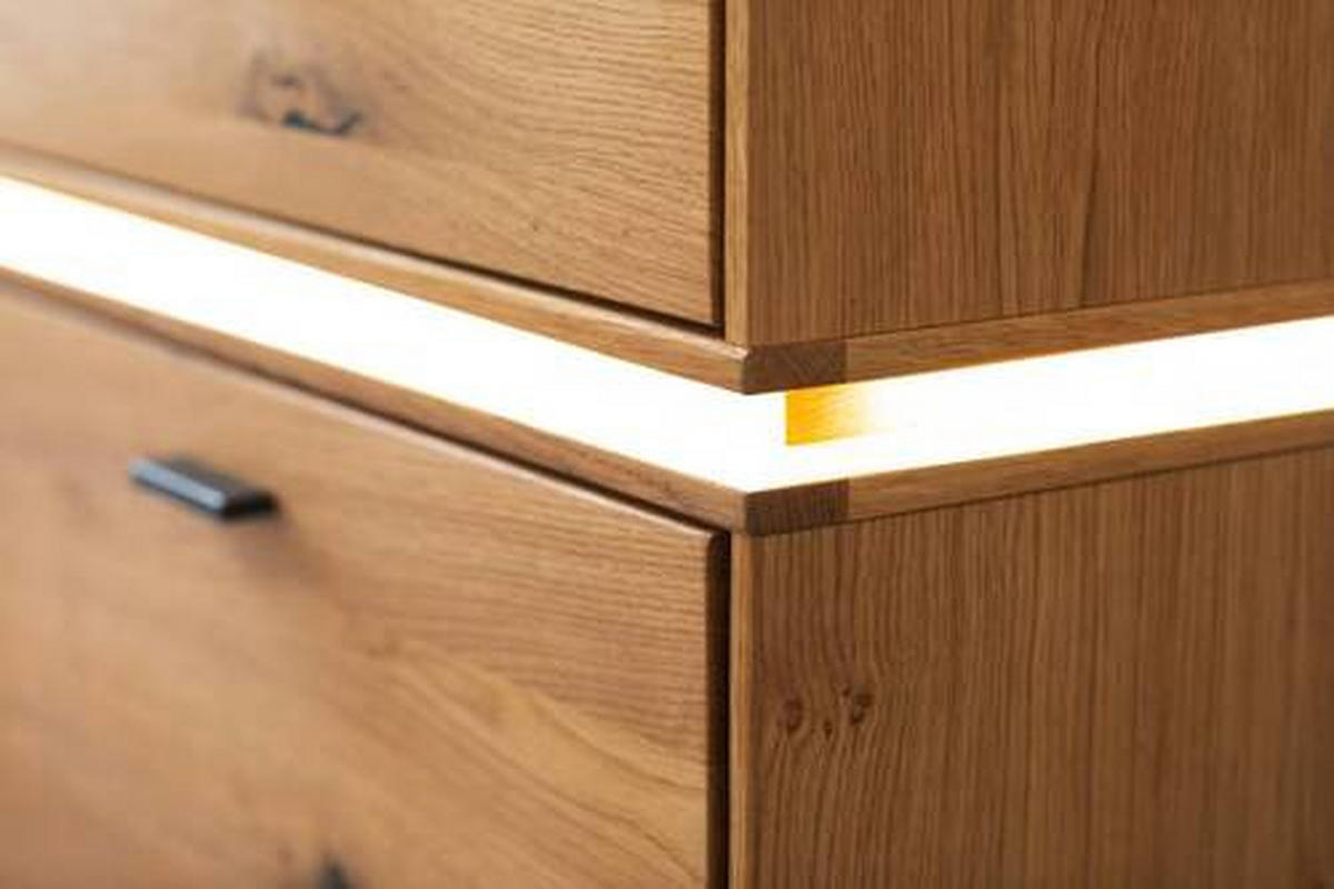 HIGHBOARD  in 93/137/38 cm  - Wildeiche/Anthrazit, Natur, Glas/Holz (93/137/38cm) - MID.YOU