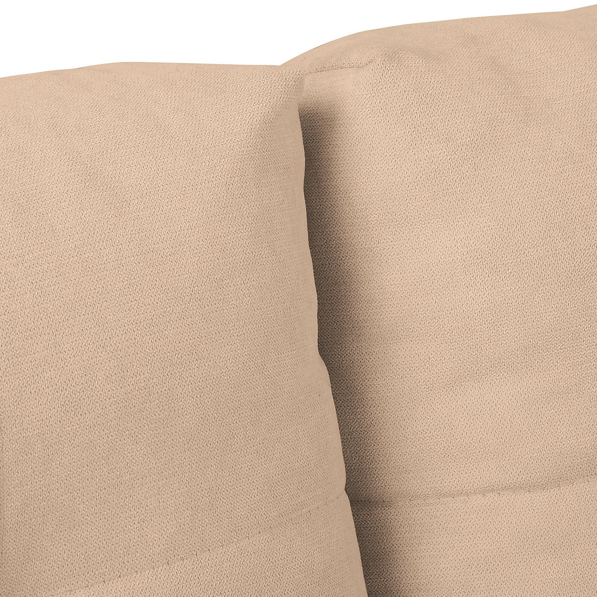 ECKSOFA in Mikrofaser Beige  - Beige/Silberfarben, Design, Textil/Metall (256/175cm) - Livetastic