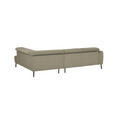 ECKSOFA  in Chenille Beige  280/205 cm  - Beige/Schwarz, Design, Textil/Metall (280/205cm) - Xora