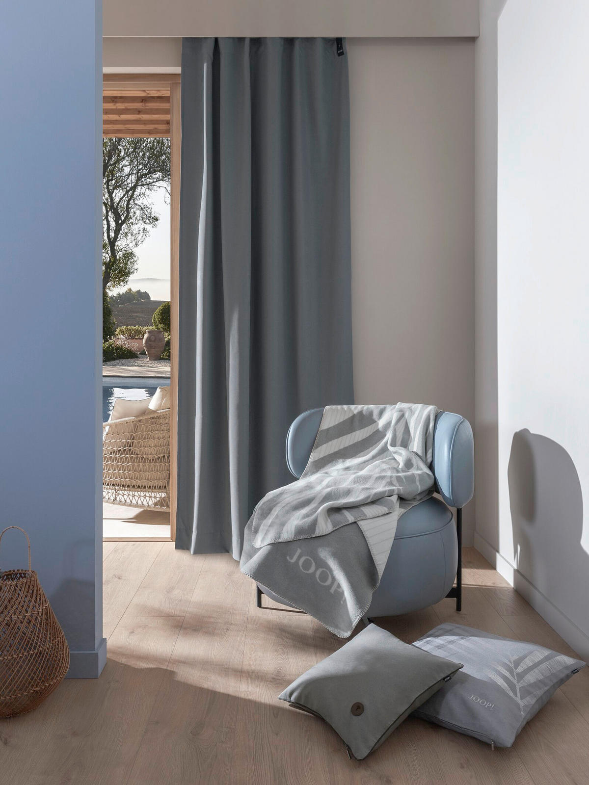 FERTIGVORHANG  blickdicht   130/250 cm  - Anthrazit/Grau, Basics, Textil (130/250cm) - Joop!