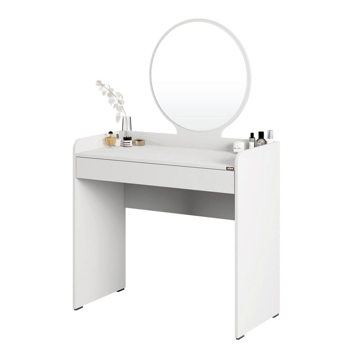 SCHMINKTISCH Weiß  - Weiß, Design, Glas/Holzwerkstoff (90/47/142cm) - Carryhome