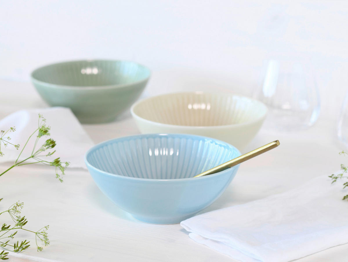 SKÅLSET 6 delar Valencia   - pastellgrön/cremefärgad, Basics, keramik - Creatable