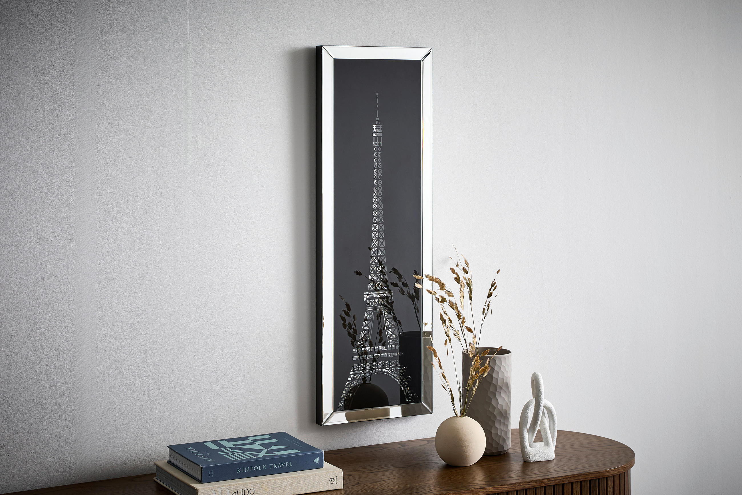 Thumbnail - Mid.you Wandspiegel, Schwarz, Klar, Kunststoff, Glas, Holzwerkstoff, rechteckig, 30.5x90.5x3.5 cm, Spiegel, Wandspiegel