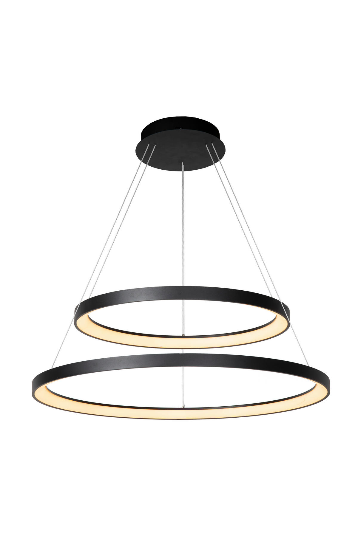 LED-HÄNGELEUCHTE Vidal 78/78/200 cm   - Schwarz, Design, Kunststoff (78/78/200cm) - Lucide