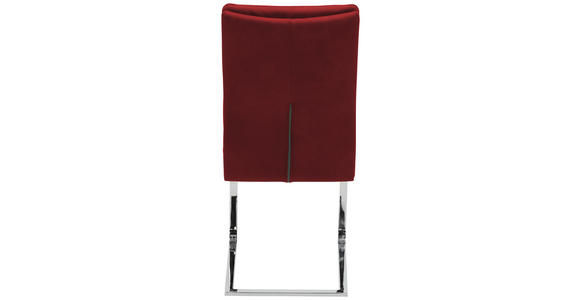 SCHWINGSTUHL in Stahl Mikrofaser - Chromfarben/Bordeaux, Design, Textil/Metall (47/100/64cm) - Novel