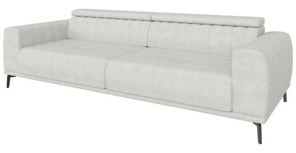 BIGSOFA Webstoff Naturfarben  - Schwarz/Naturfarben, KONVENTIONELL, Textil/Metall (280/80/113cm) - Carryhome