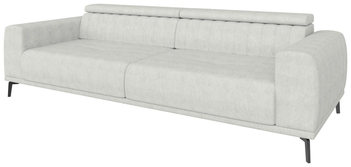 BIGSOFA Webstoff Naturfarben  - Schwarz/Naturfarben, KONVENTIONELL, Textil/Metall (280/80/110cm) - Carryhome